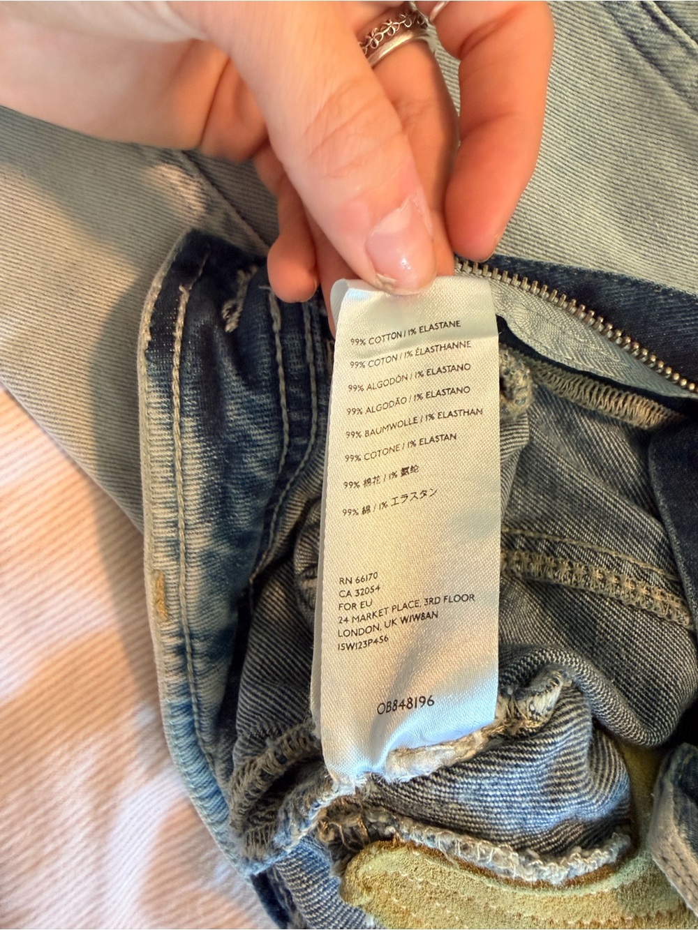 Light Wash Jeans With Yellow Star Pockets - Picture 11 of 12